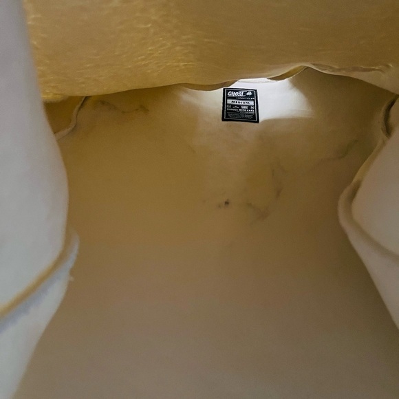 GHOST LIFESTYLE CREAM COLORED TEDDY HOODIE SIZE MEDIUM - Picture 5 of 12